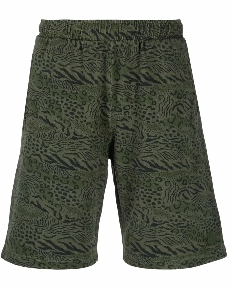Kenzo Shorts mit Animal-Print - Grün Grün
