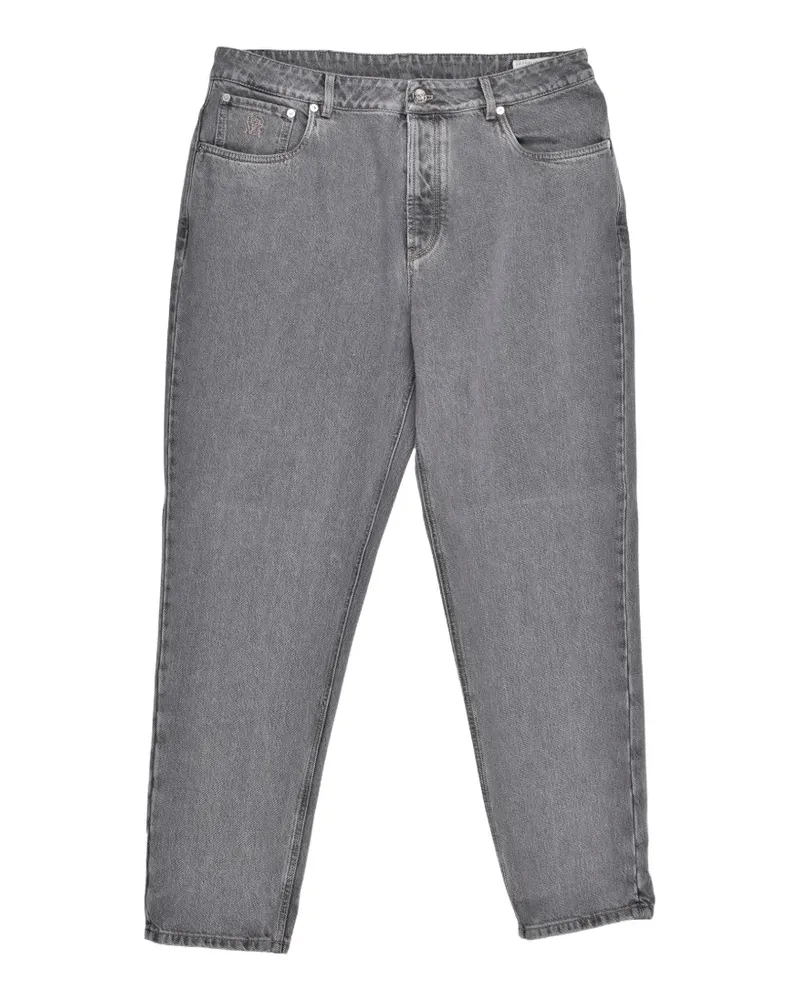 Brunello Cucinelli Gerade Five-Pocket-Jeans - Grau Grau