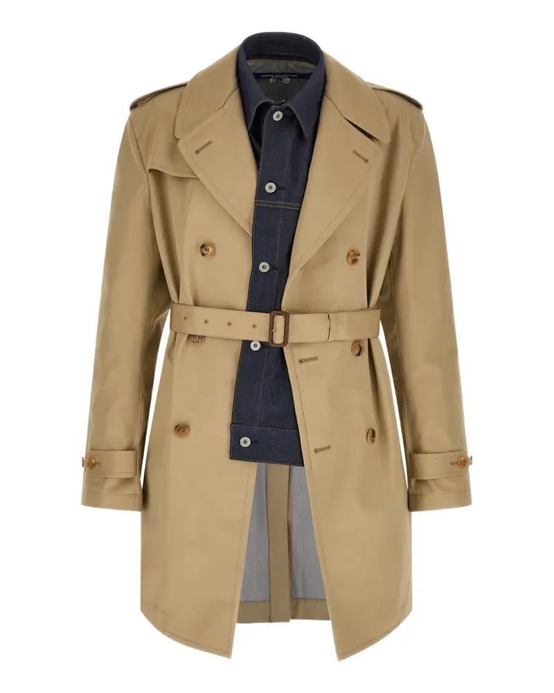 Junya Watanabe denim insert trench coat - Nude Nude