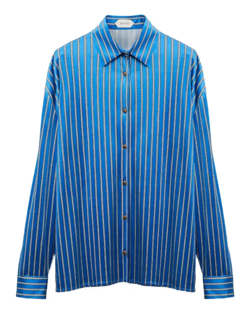 Versace Hemd aus Viskose-Jersey - Blau Blau