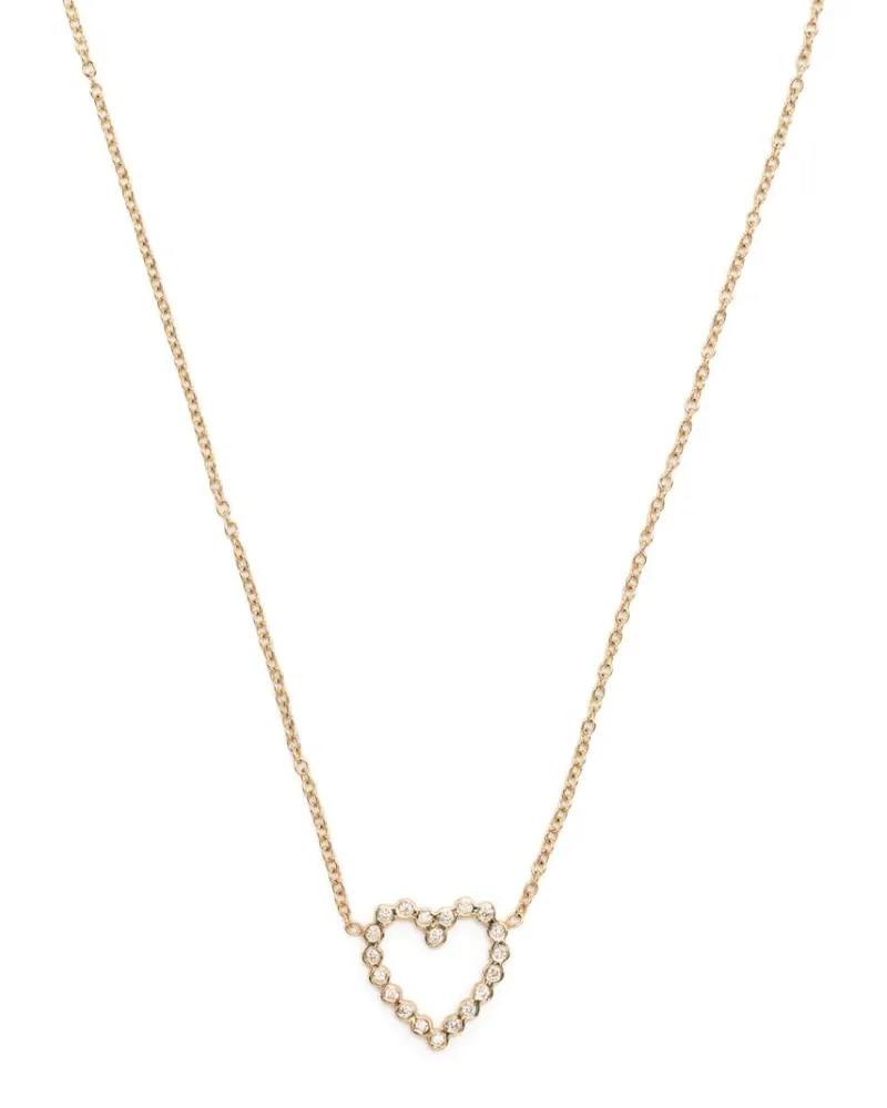 ZOË CHICCO 14kt Gelbgoldhalskette mit Herzanhänger Gold