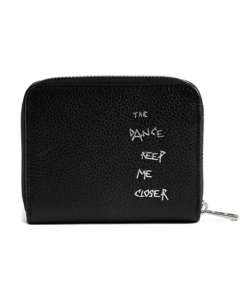 Zadig & Voltaire Mini Graffiti Portemonnaie - Schwarz Schwarz