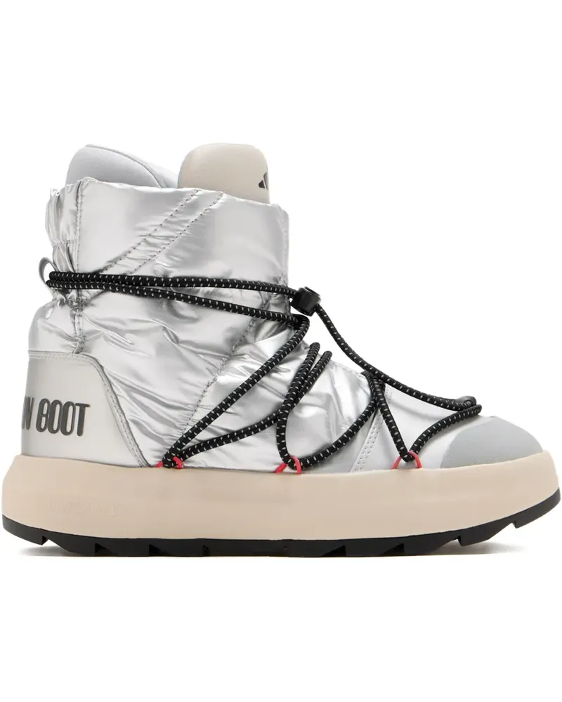 adidas Gesteppte Schnürstiefel - Silber Silber
