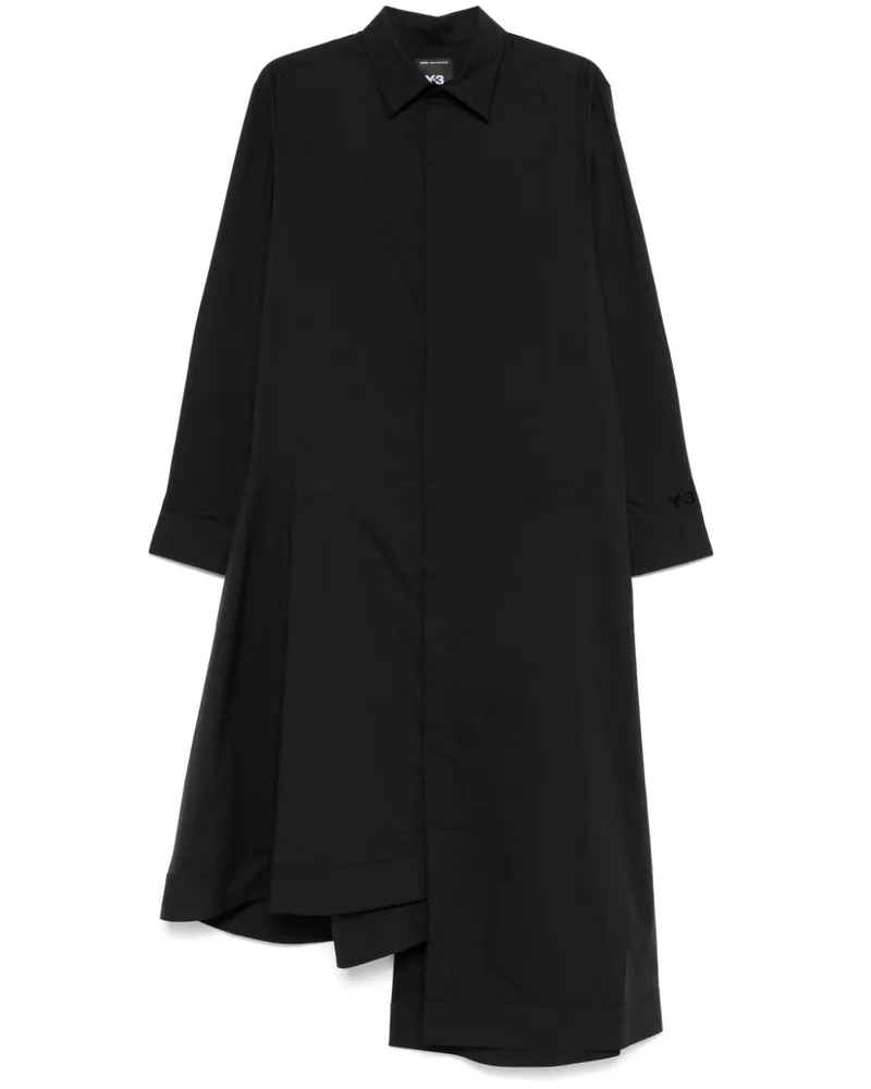Y-3 Maxikleid aus Hemd - Schwarz Schwarz