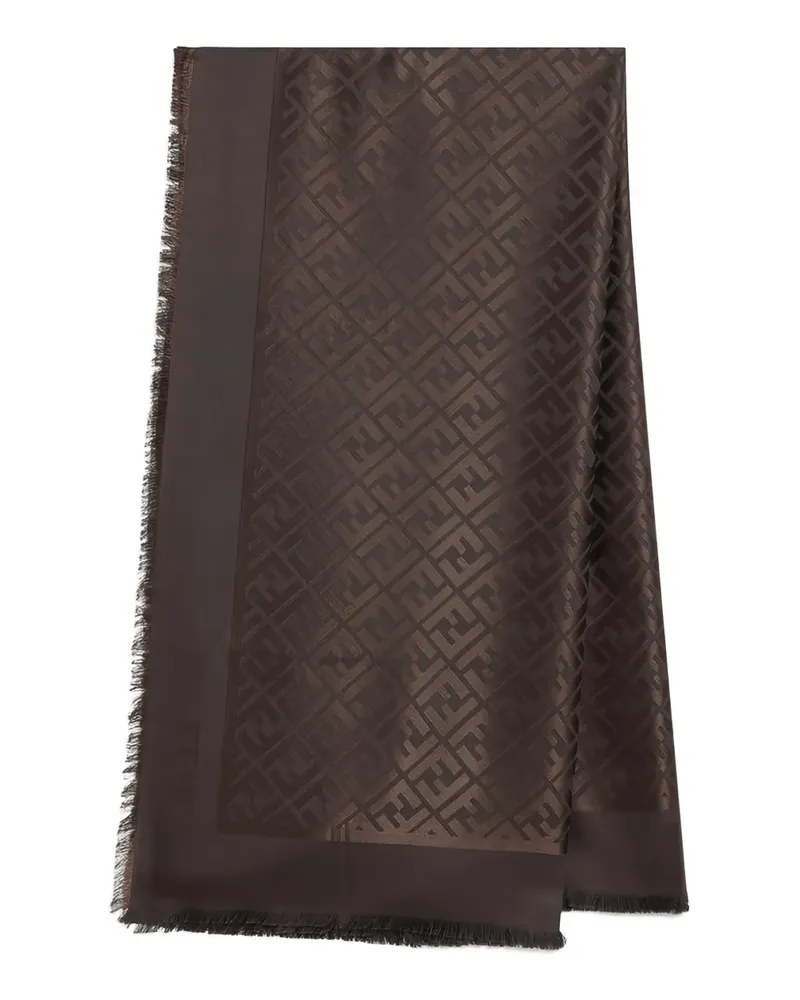 Fendi Schal mit FF - Braun Braun