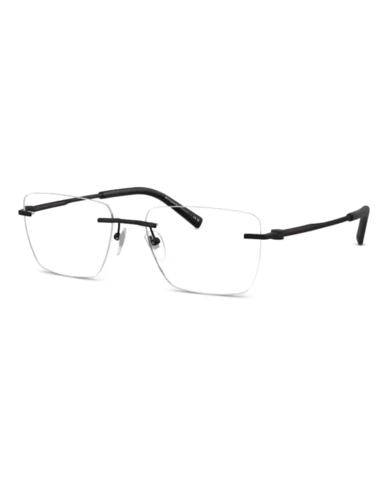 Bulgari Brille mit eckigem Gestell - Schwarz Schwarz