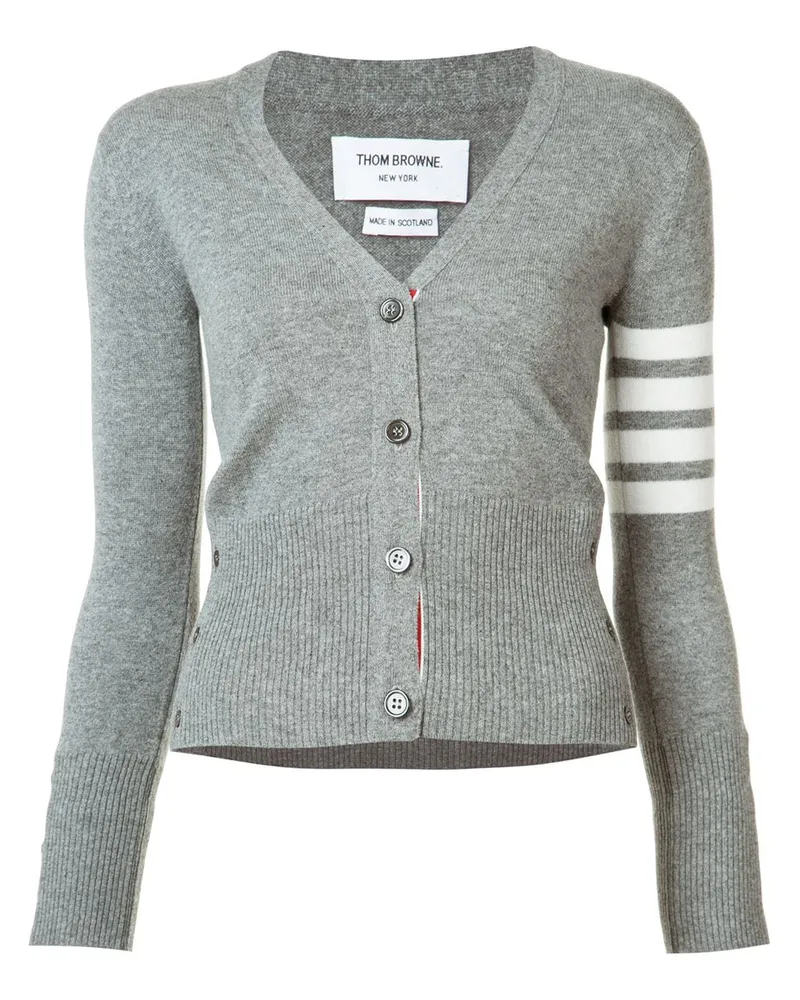 Thom Browne Gestreifter Cardigan - Grau Grau