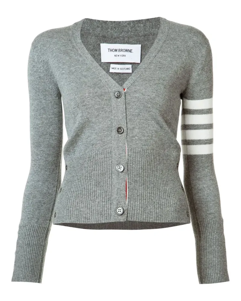 Thom Browne Gestreifter Cardigan - Grau Grau
