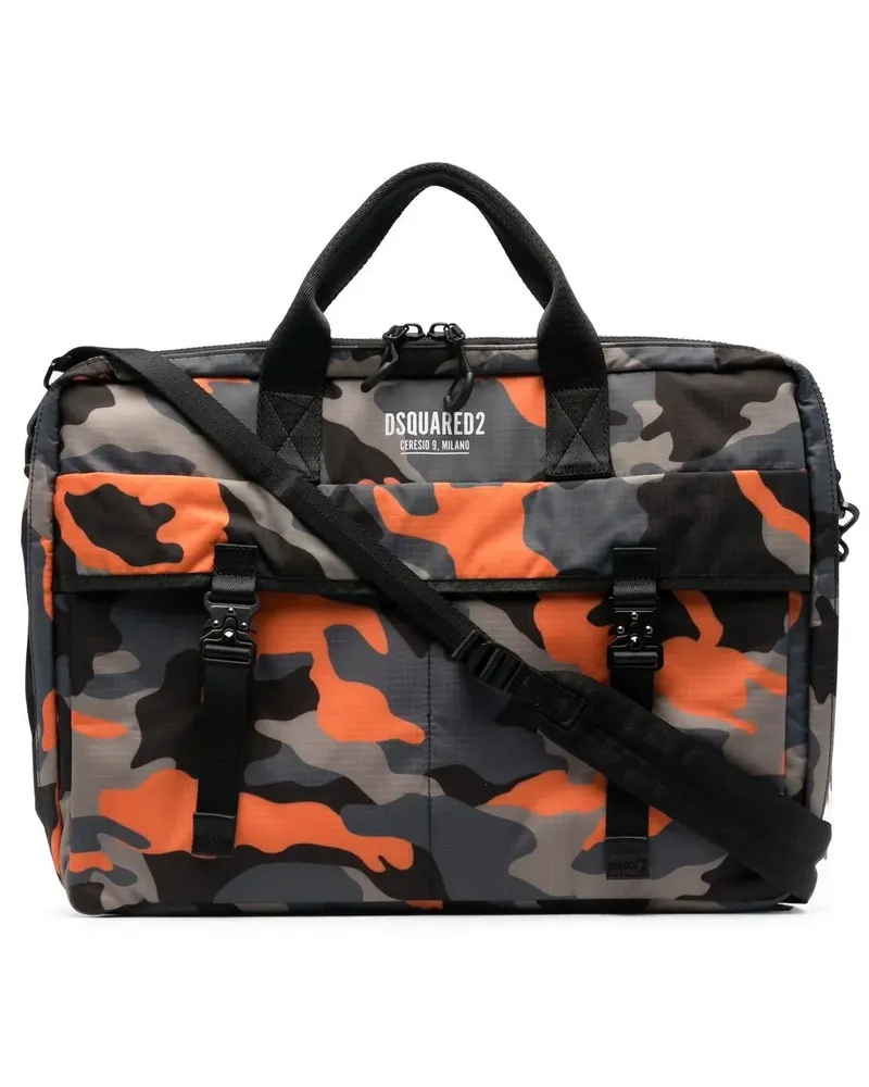 Dsquared2 Laptoptasche mit Camouflage-Print - Grün Grün