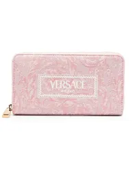 Versace Jacquard-Portemonnaie mit Logo Rosa