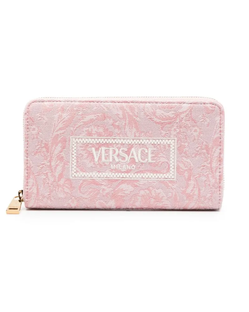 Versace Jacquard-Portemonnaie mit Logo Rosa