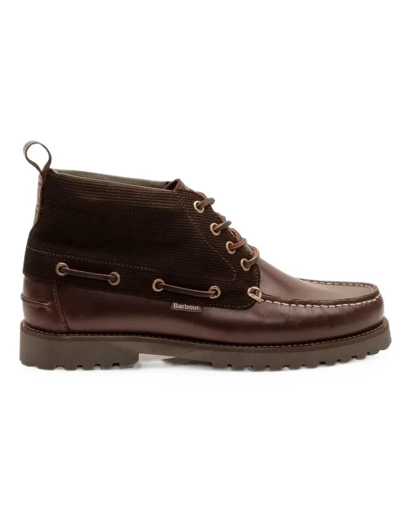 Barbour Harley Chukka Stiefel mit Kordeleinsätzen - Braun Braun
