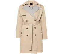 Trenchcoat mit Prince-of-Wales-Karomuster - Nude