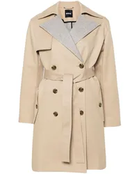 HUGO BOSS Trenchcoat mit Prince-of-Wales-Karomuster Nude