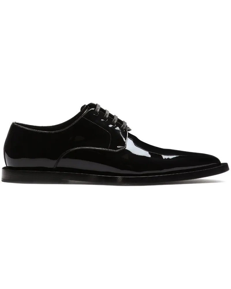 Dolce & Gabbana Spitze Derby-Schuhe - Schwarz Schwarz