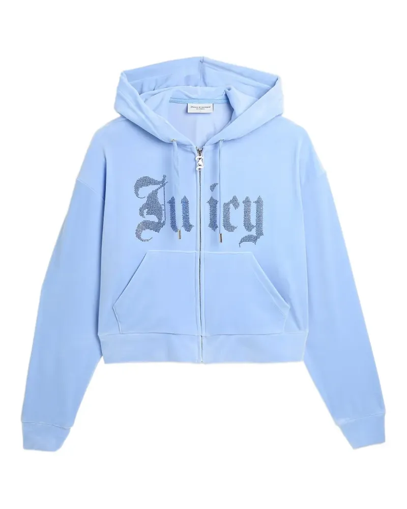 Juicy Couture Old Gothic Hoodie mit Logo-Verzierung - Blau Blau