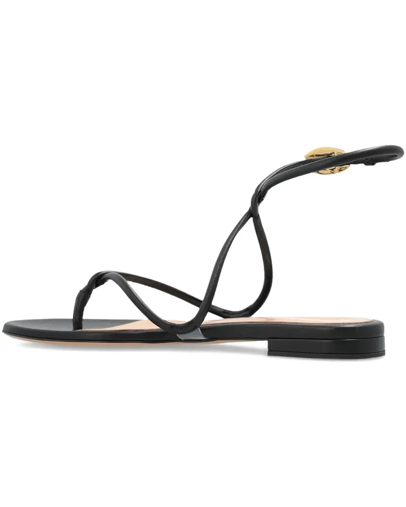 Gianvito Rossi strap-details flat sandals - Schwarz Schwarz