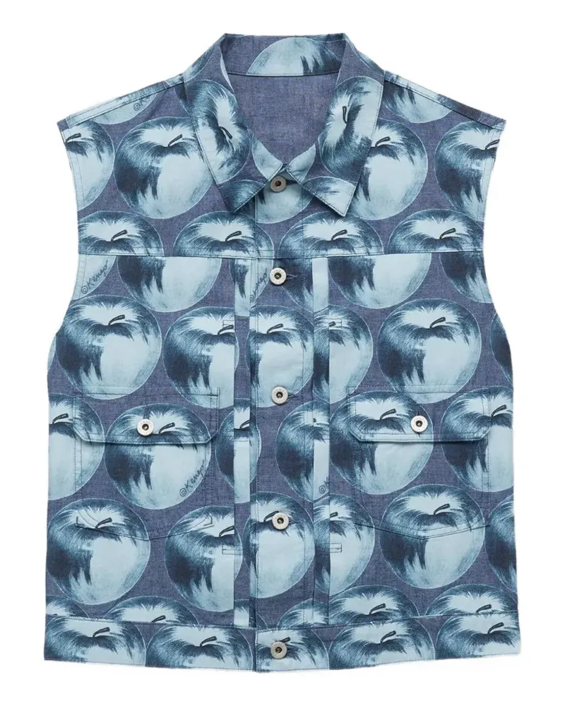 Kenzo Apple Pop Jeansweste - Blau Blau