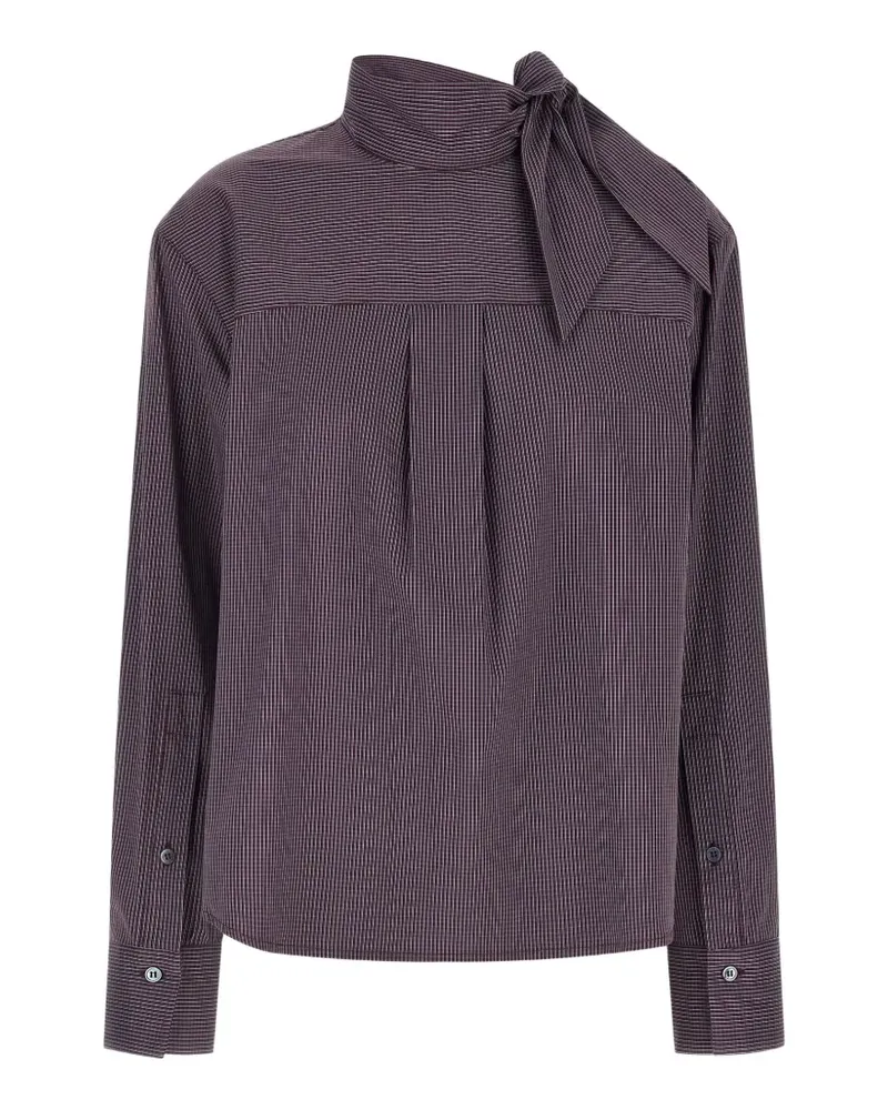 TELA Zafrina Bluse mit Mikrokaro - Violett Violett