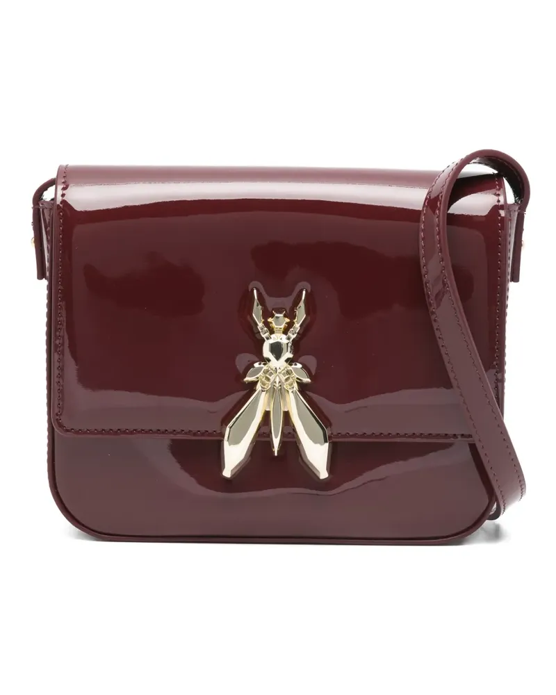 Patrizia Pepe Essential Fly leather shoulder bag - Rot Rot