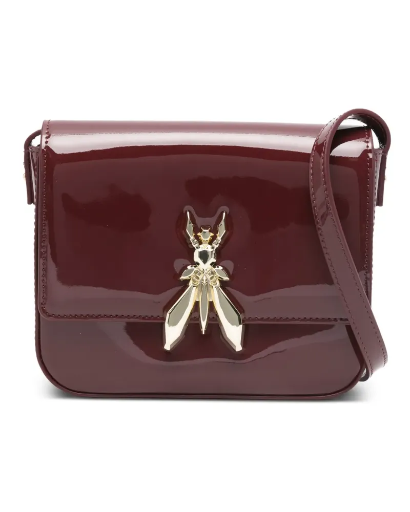 Patrizia Pepe Essential Fly leather shoulder bag - Rot Rot
