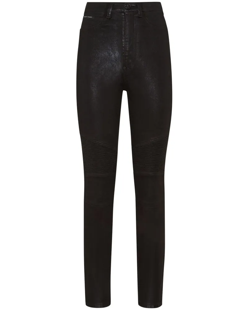 Philipp Plein Jeans mit hohem Bund - Schwarz Schwarz