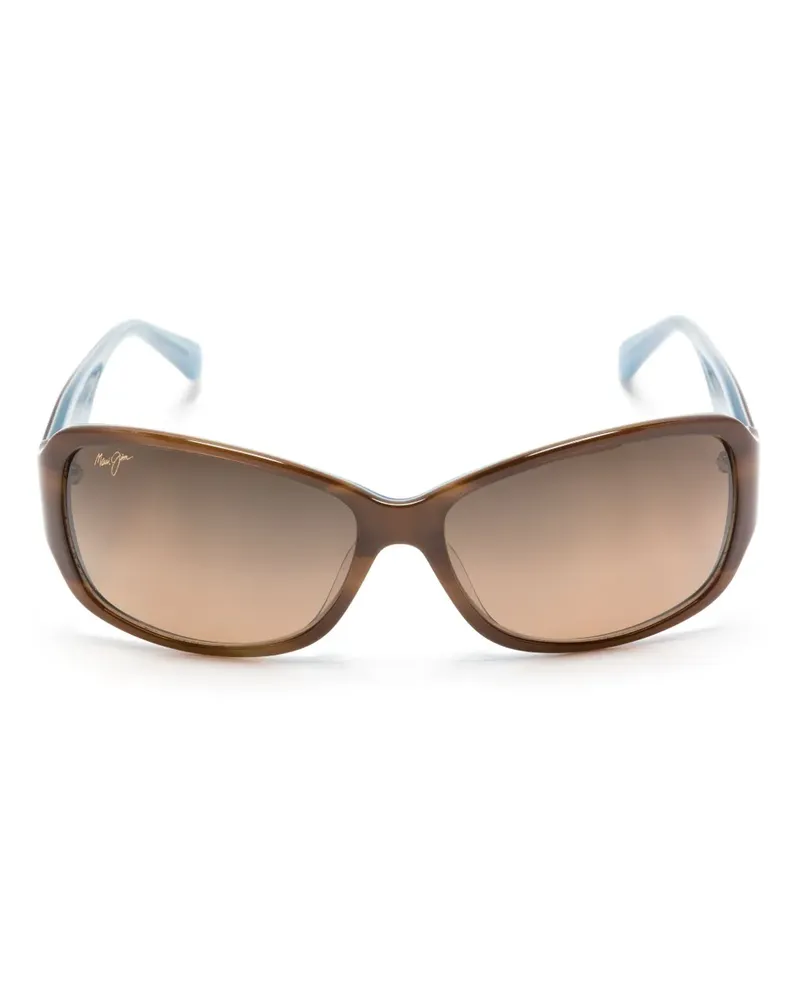 Maui Jim Nalani Sonnenbrille mit eckigem Gestell - Braun Braun