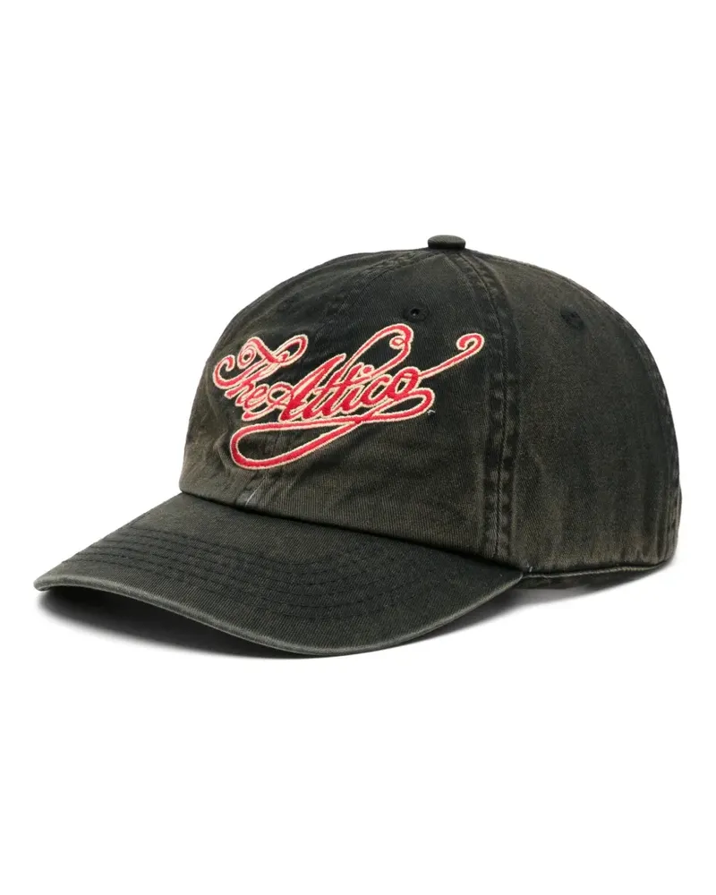 ATTICO logo-embroidered cap - Schwarz Schwarz