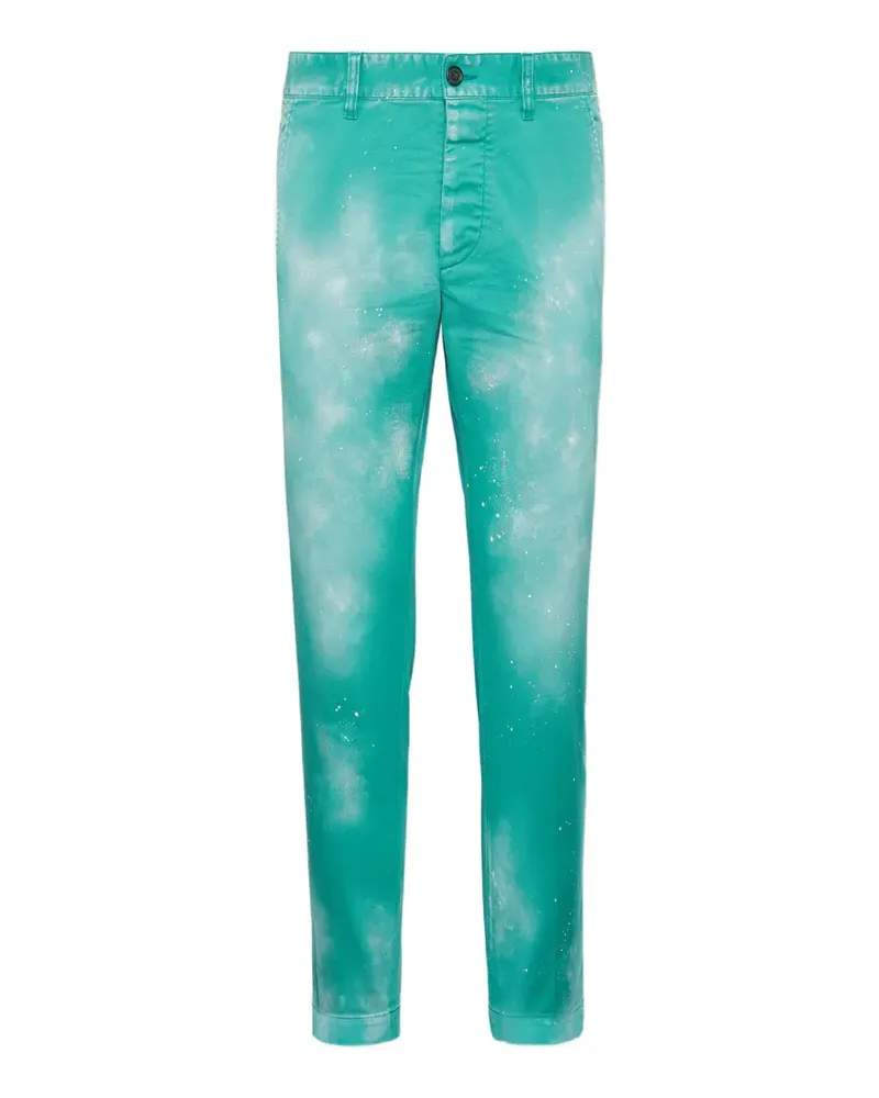 Dsquared2 Hose mit Farbklecks-Print - Grün Grün