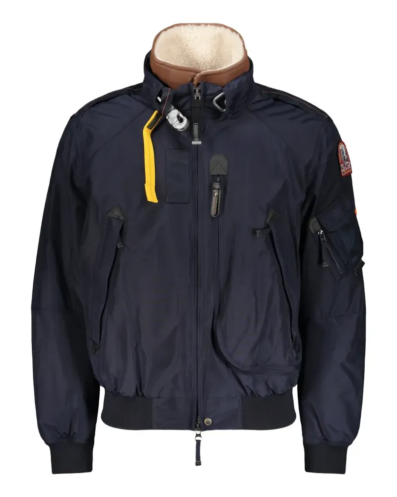 Parajumpers Wattierte Bomberjacke mit Shearling-Besatz - Blau Blau
