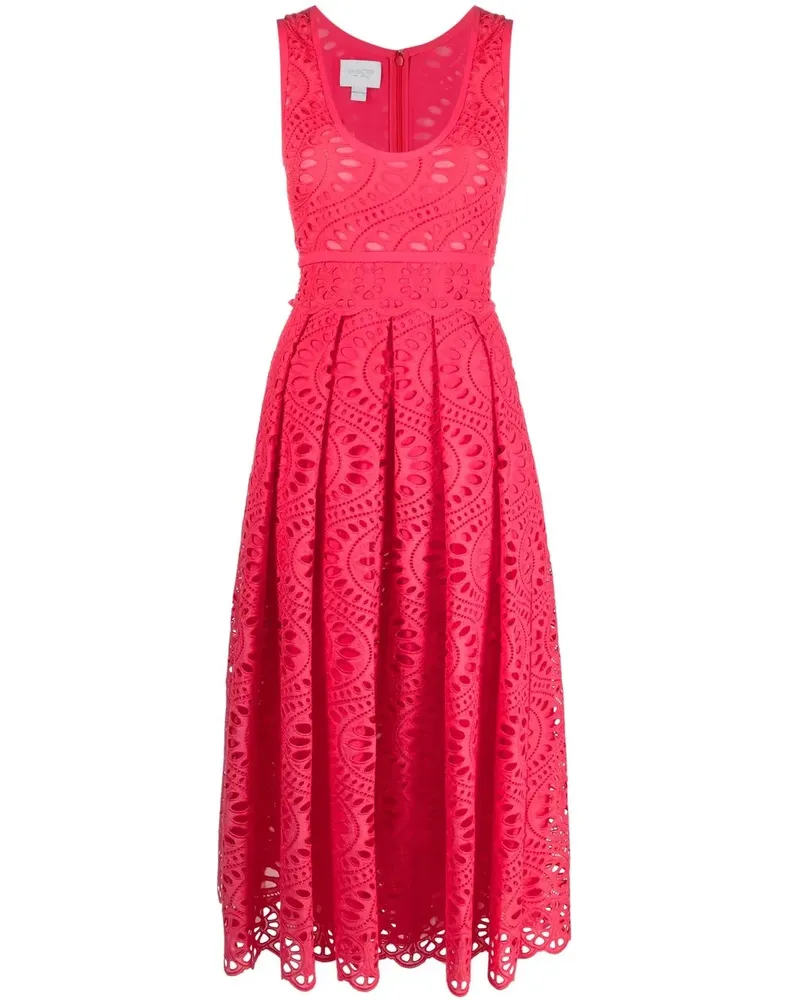 Giambattista Valli Midikleid mit Lochstrickmuster - Rosa Rosa