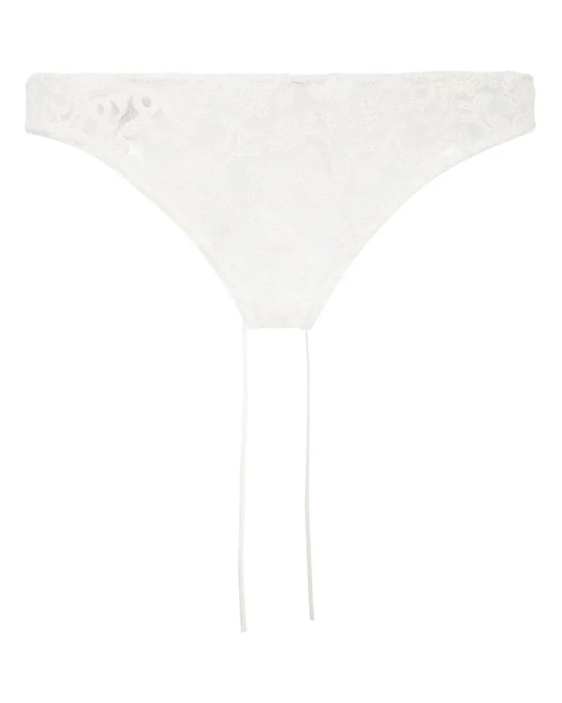 Kiki De Montparnasse Lola Corsage-Slip mit Spitze - Weiß Weiß