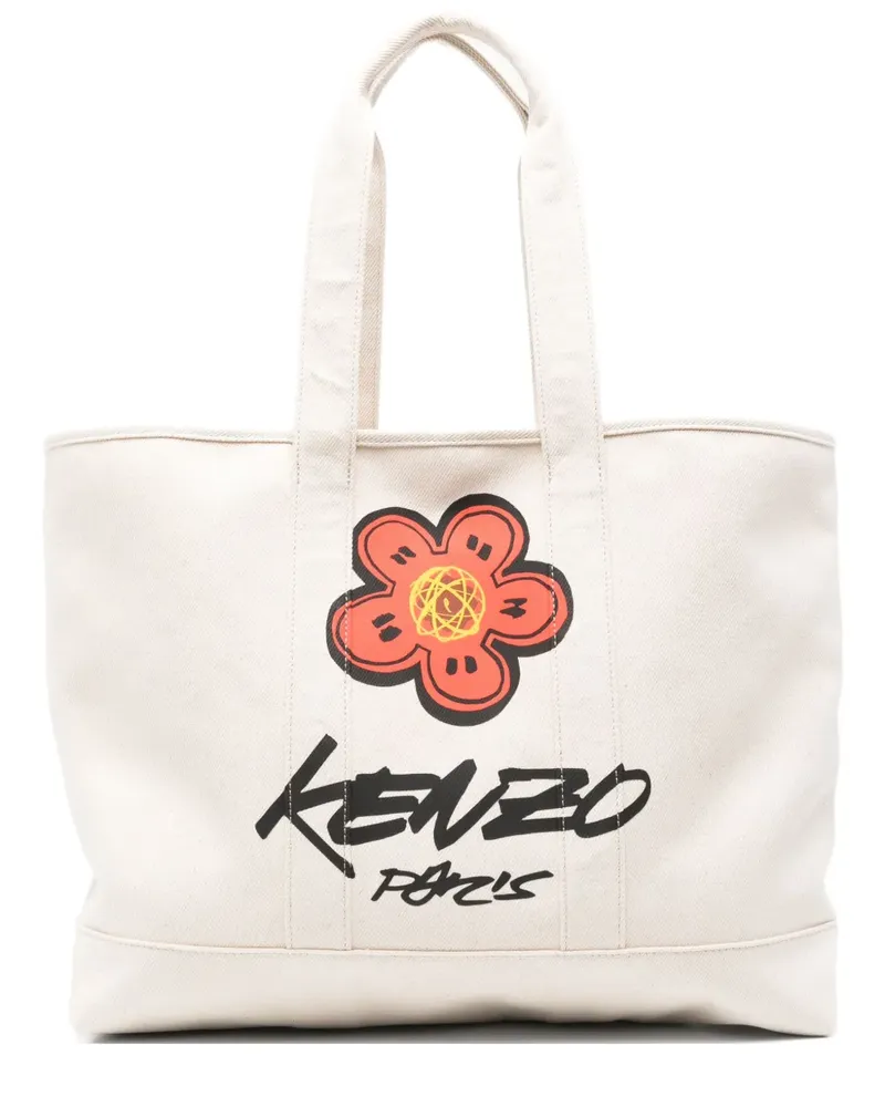 Kenzo x Futura 2000  Utility Boke Tote Bag mit Blumen-Print - Nude Nude
