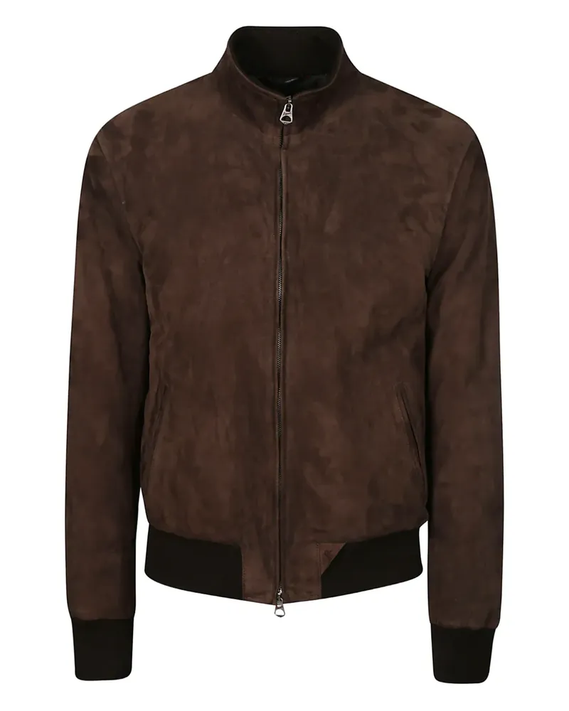 Stewart suede bomber jacket - Braun Braun