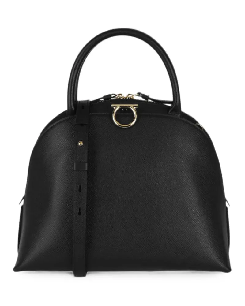 Ferragamo Mittelgroße Gancini Handtasche - Schwarz Schwarz