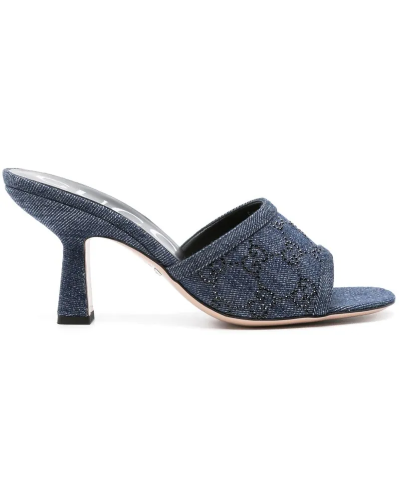 Gucci Mules mit GG-Monogramm 80mm - Blau Blau