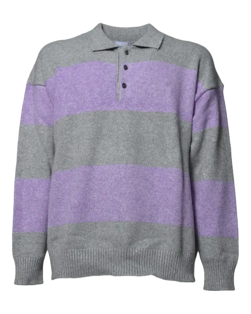 Amish Gestreiftes Poloshirt - Violett Violett