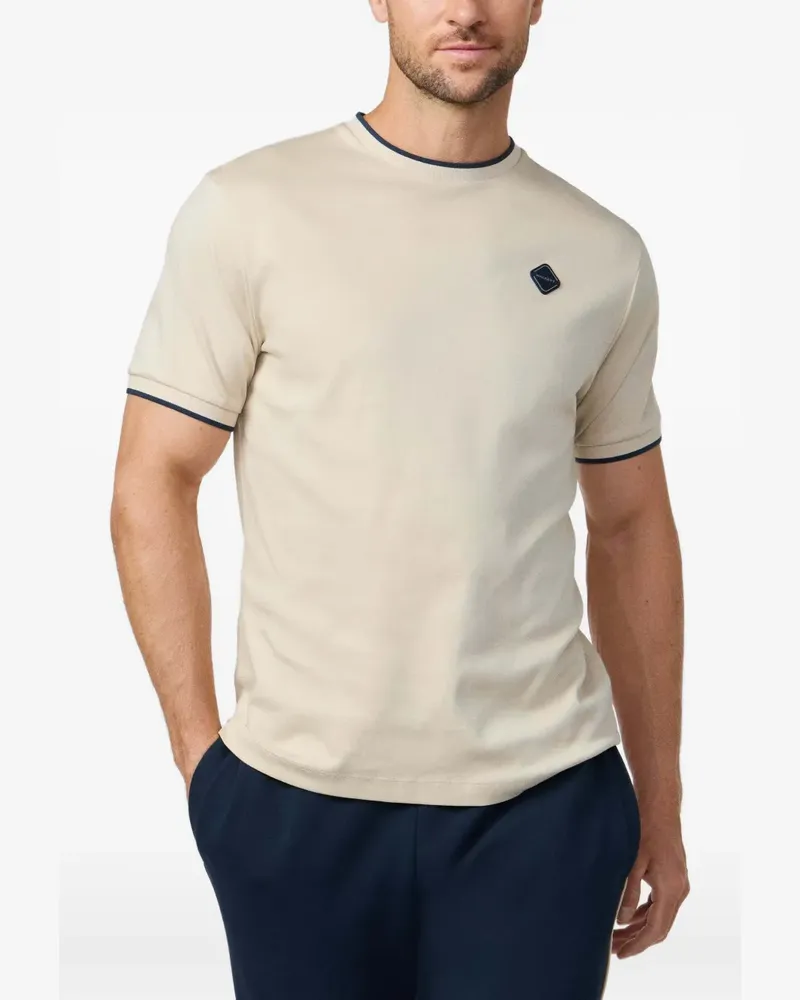 Hackett T-Shirt mit Logo-Stickerei - Nude Nude