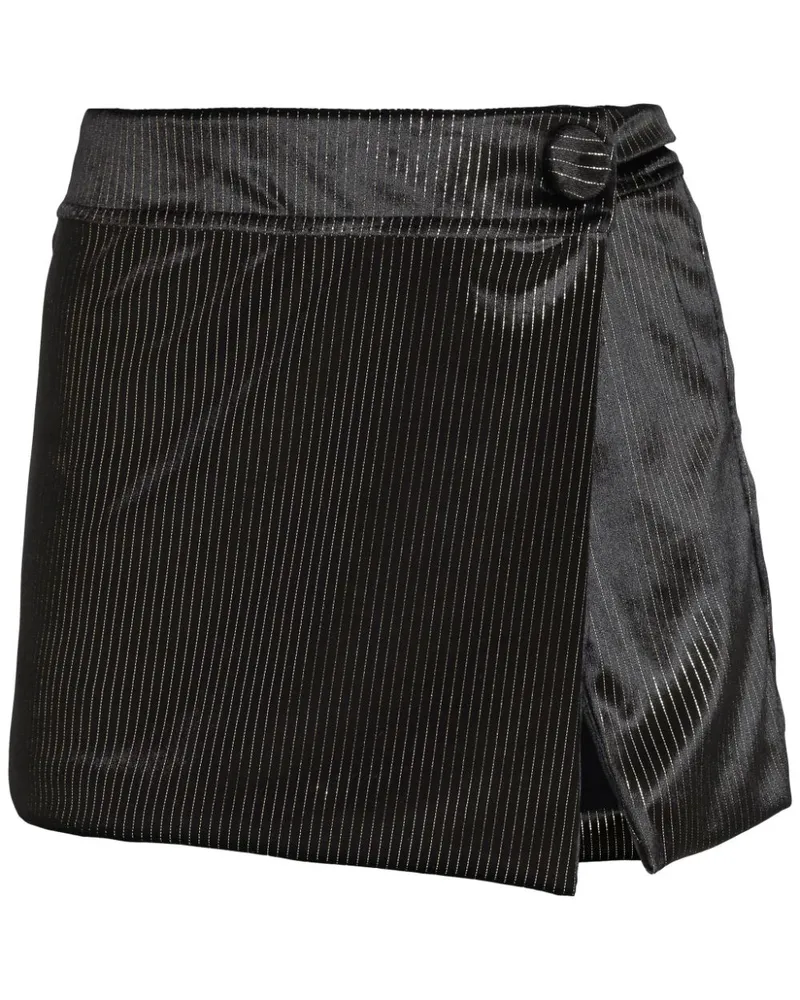 Amir Slama Minirock mit Lurex-Detail - Schwarz Schwarz