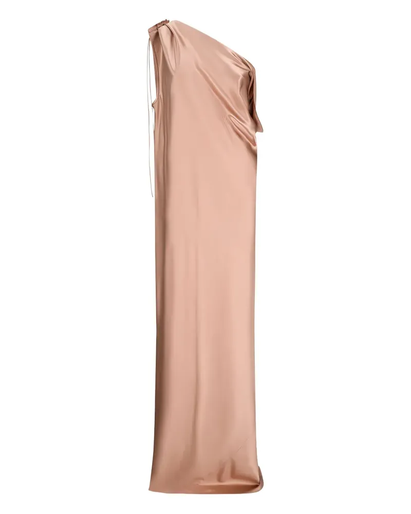 Max Mara Drapiertes Maxikleid - Nude Nude
