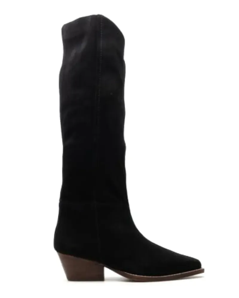 Free People Sway Stiefel aus Wildleder - Schwarz Schwarz