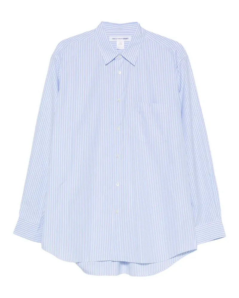 Comme des Garçons Gestreiftes Hemd - Blau Blau