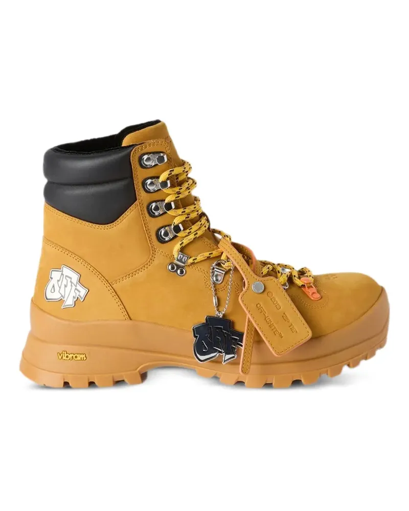 OFF-WHITE Stiefel mit Logo-Patch - Nude Nude