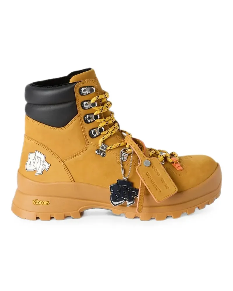 OFF-WHITE Stiefel mit Logo-Patch - Nude Nude