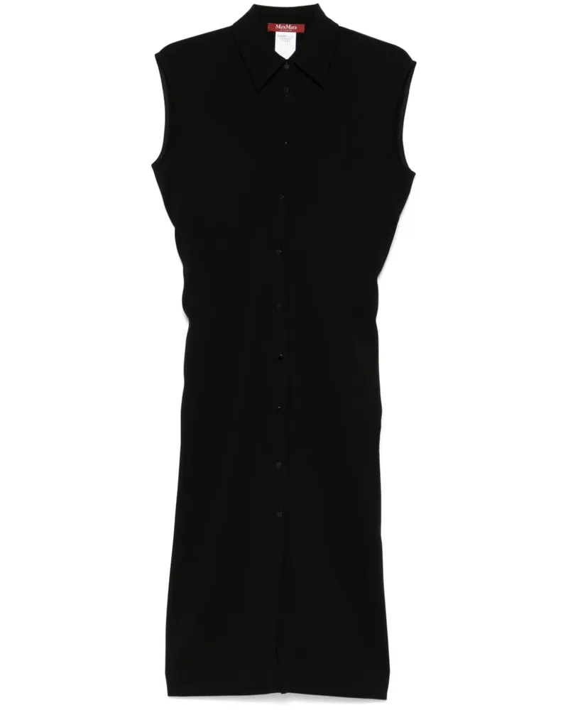 Max Mara Sughero Midikleid - Schwarz Schwarz