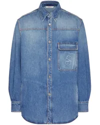 Valentino Garavani Jeanshemd mit VLogo Signature Blau