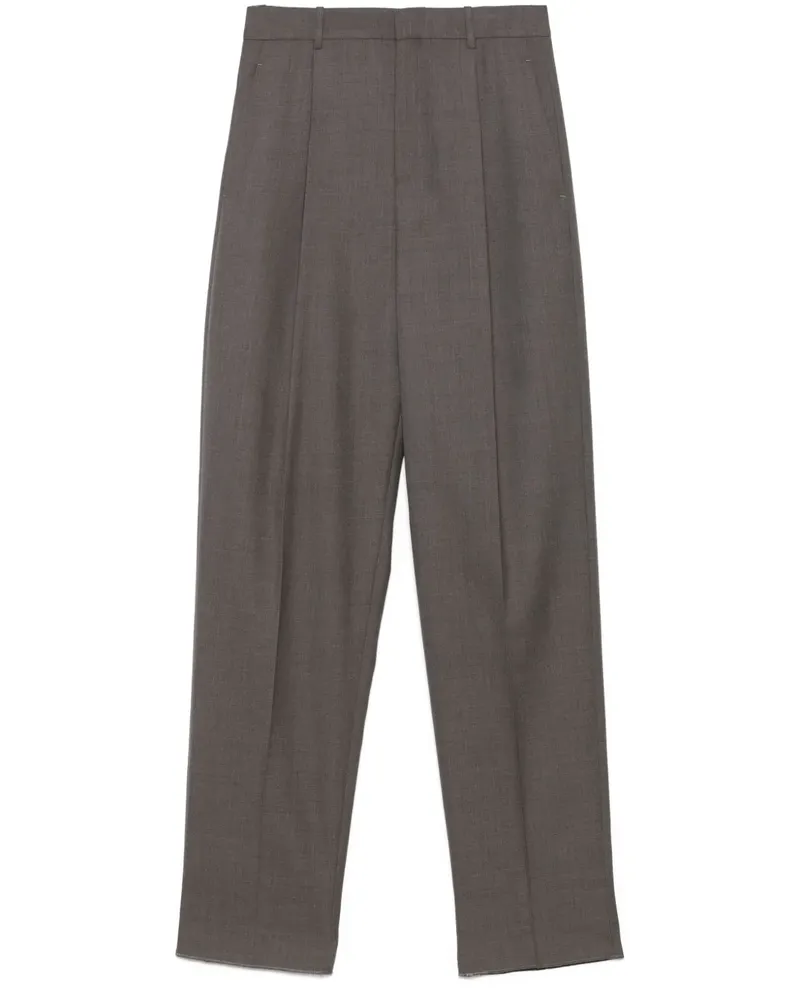 Saint Laurent Hose mit hohem Bund - Braun Braun