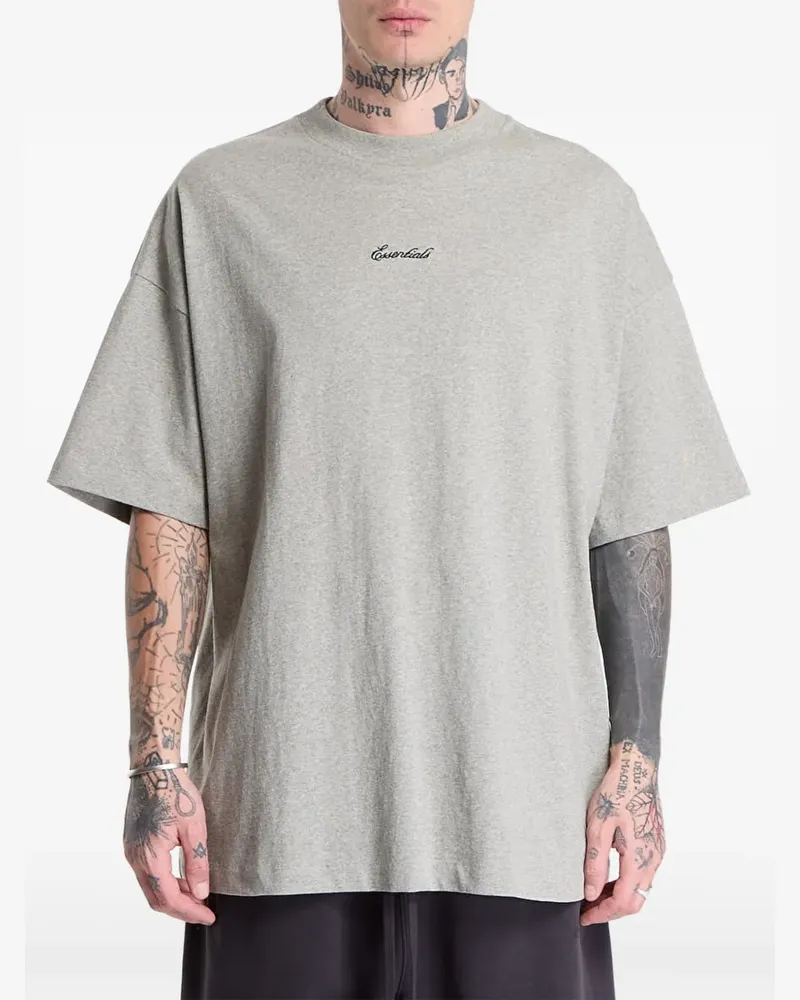 Fear of God Kurzärmeliges T-Shirt mit Logo-Print - Grau Grau