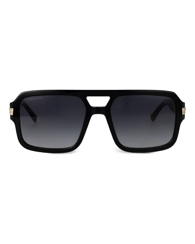 Dsquared2 Sonnenbrille mit eckigem Gestell - Schwarz Schwarz