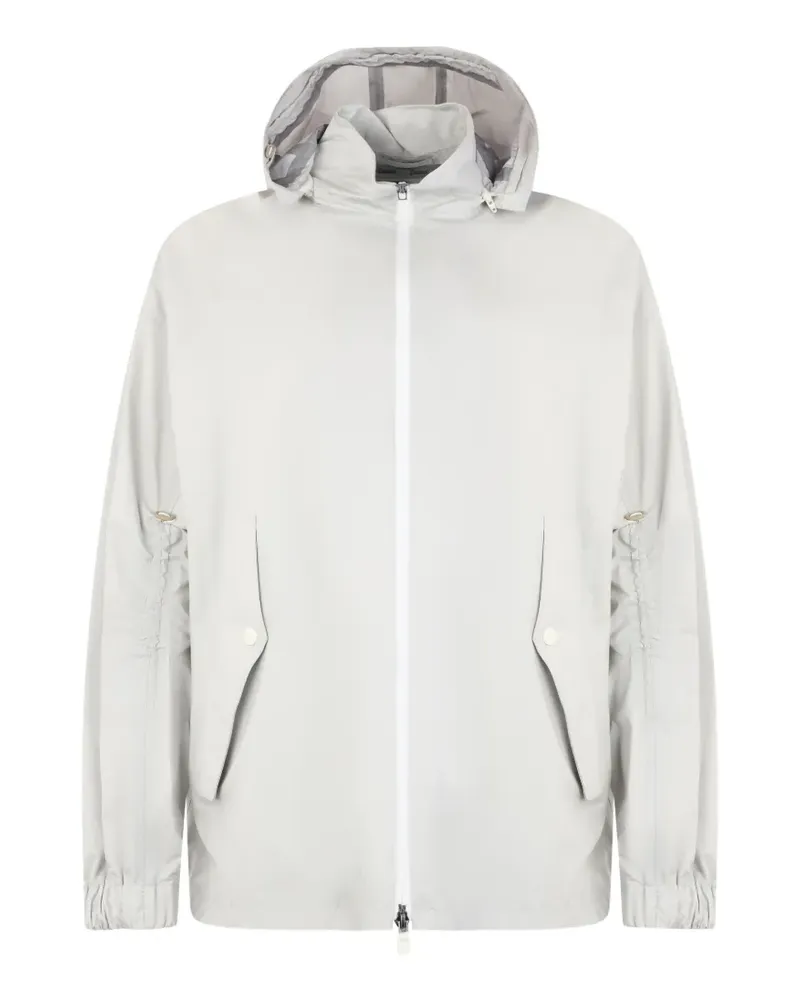 Herno detachable-hood zip-up jacket - Grau Grau